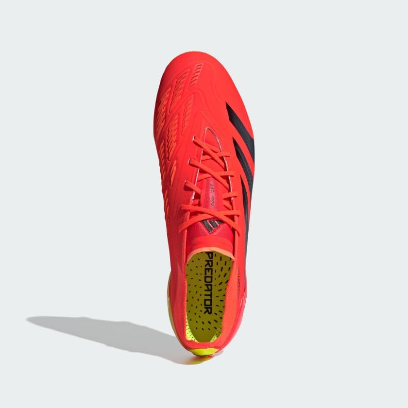 Adidas Predator Elite Chaussures de football pour terrain ferme 46 EU Rouge Solaire Noir Team Solar Yell