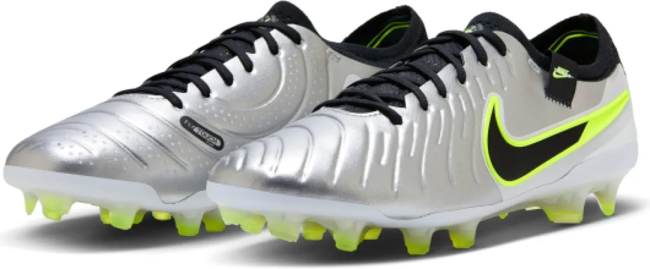 Nike Nike Tiempo Legend 10 Elite Fußballschuh Für Normalen Rasen Chaussure de footballHomme 44.5 EU Volt Argenté Métallisé