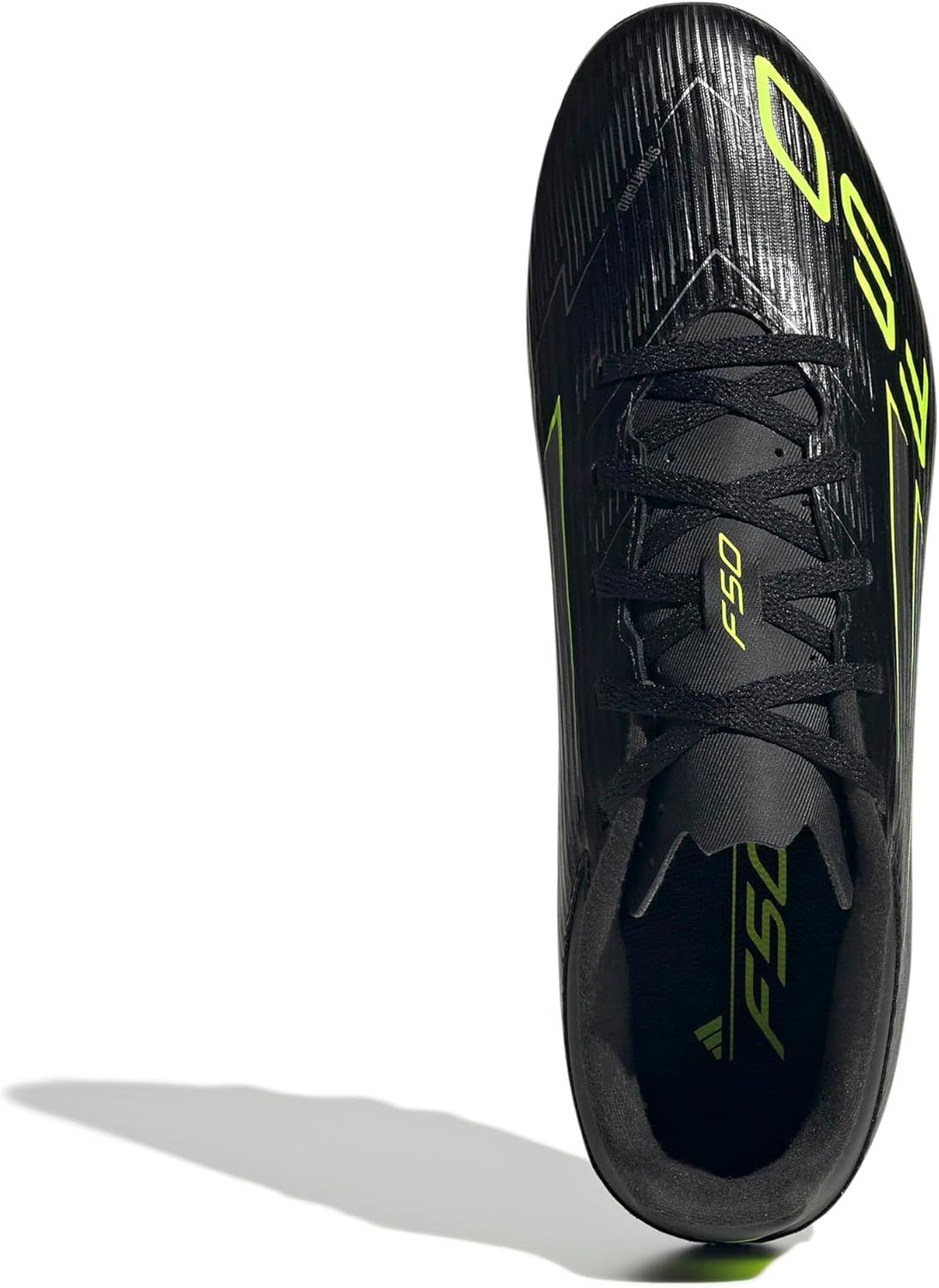Mixte F50 Club Firm Ground/Multi Ground Chaussures de Football 43 1/3 EU Core Black Iron Metallic Lucid Lemon