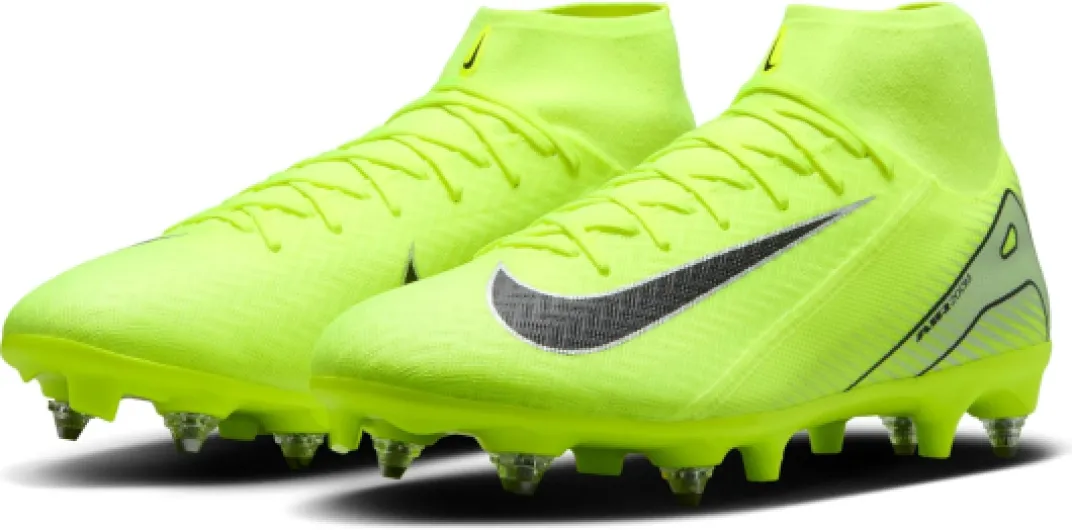Nike Zm Superfly 10 Acad Km FG/MG SneakerHomme 41 EU Volt Black