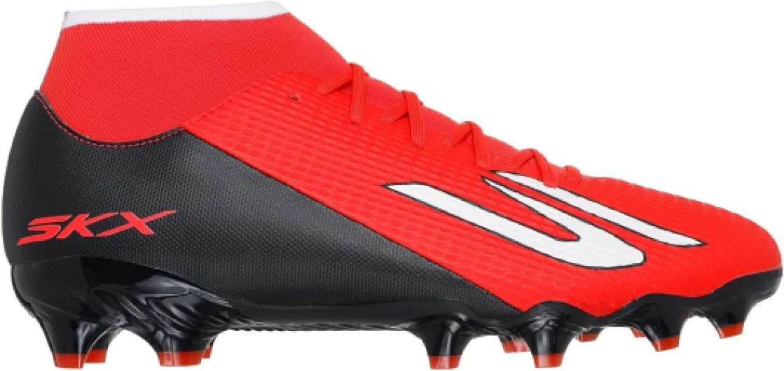 Homme SKX 2 Academy Chaussures de Football Terrain Ferme High 38.5 EU Bordure Noire Synthétique Rouge