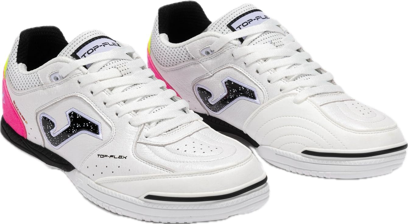 Joma Top Flex 2532 - TOPW2532IN - Chaussures de Football 5 Top Flex 25 Indoor Blanc Noir Fuxia 42 EU Blanc