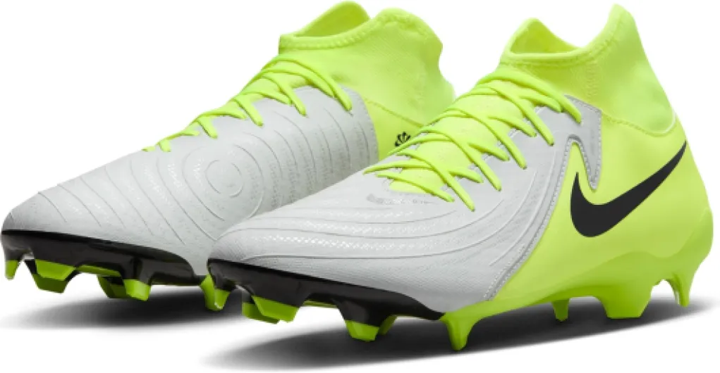 Nike Phantom Luna II Academy FG/MG Football Soccer ShoeHomme 43 EU Metallic Silver Black Volt