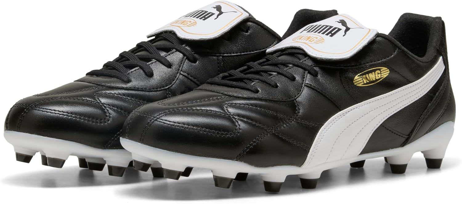 King Top FG/AG Chaussure de footballMixte 42.5 EU Puma Noir Puma Blanc