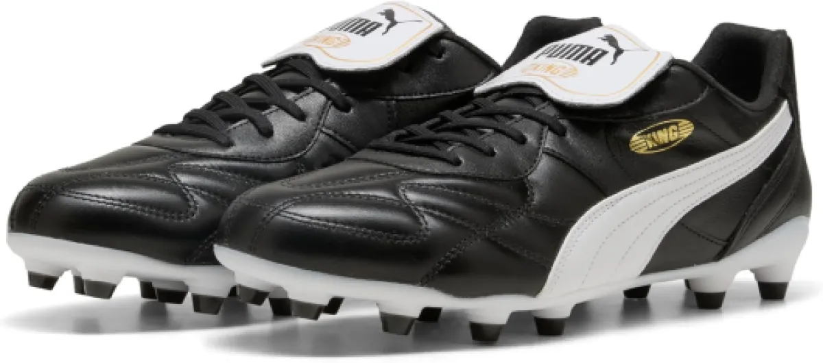 King Top FG/AG Chaussure de footballMixte 42.5 EU Puma Noir Puma Blanc