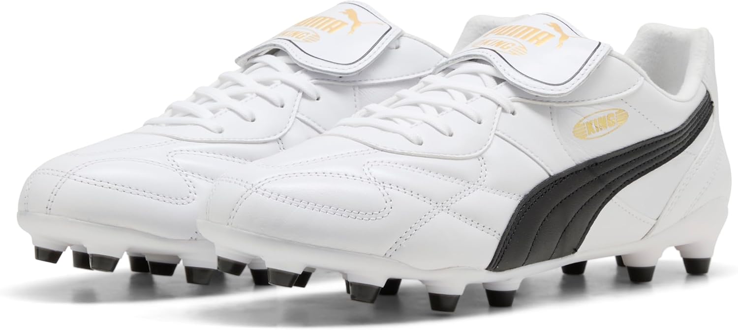 King Top FG/AG Chaussure de footballMixte 37 EU Puma White Puma Black