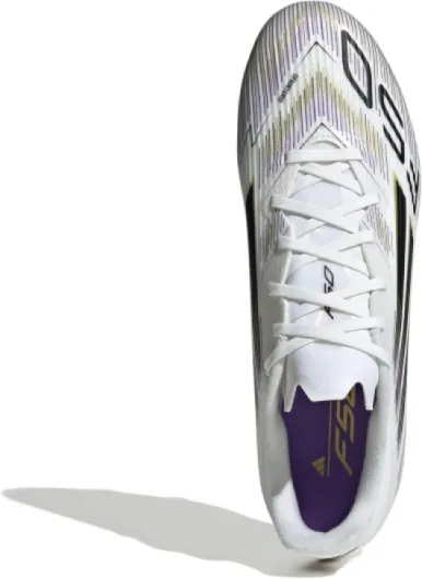 Adidas Unisex Chaussure F50 Ligue terrains fermes/Multi-Surfaces 42 2/3 EU Cloud White Core Black Gold Metallic