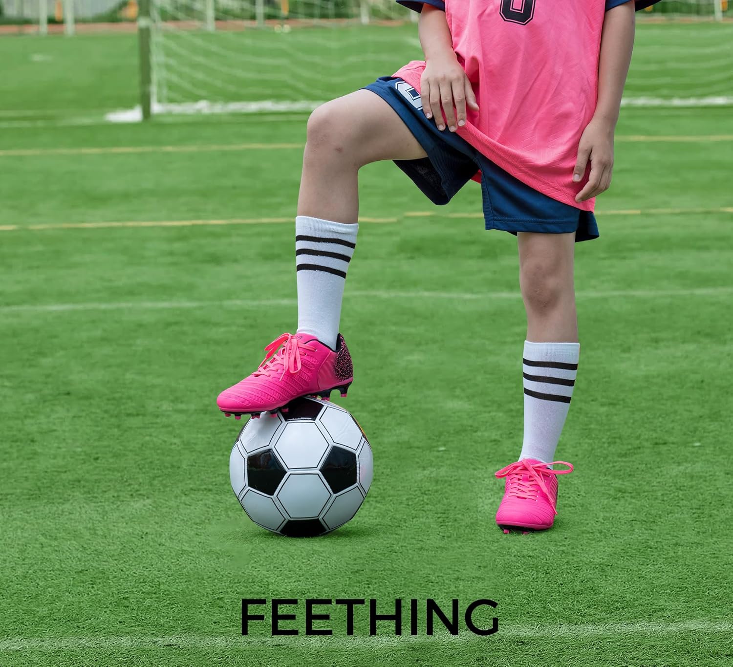Unisex Bottes de Football Chaussures Football Terrain Légères Chaussures Sport Femmes Hommes 35 EU Rose