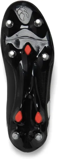 Adulte Unisexe Chaussures de Rugby Speed Raze pour Terrain Souple - Accélération Plus Rapide - Précision et légèreté Chaussures de Rugby pour Terrain Souple Black White 45 EU